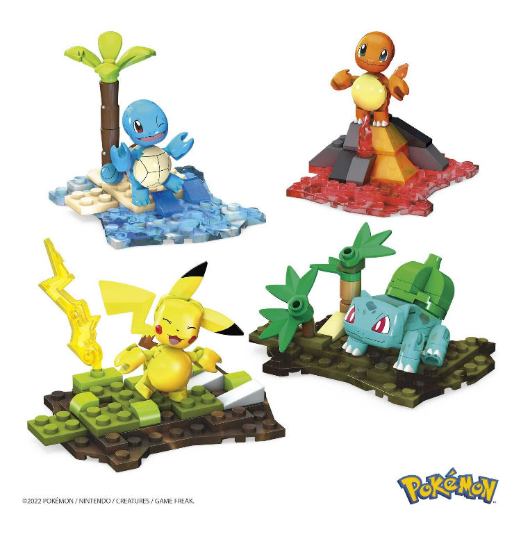 MEGA Pokemon Building Toy Kit Kanto Region Team 4 Figures (130 Pieces)