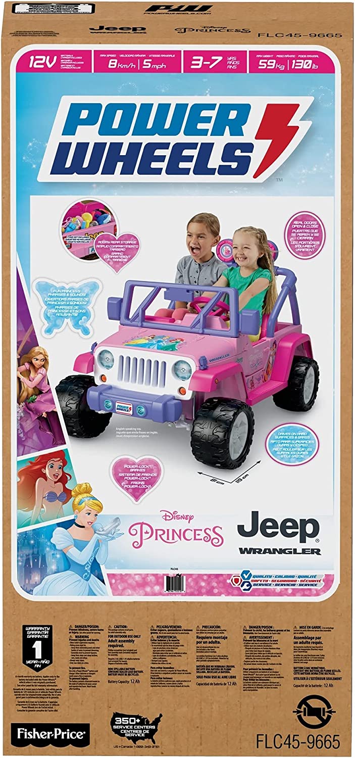 Power Wheels Disney Princess Jeep Wrangler 12-V