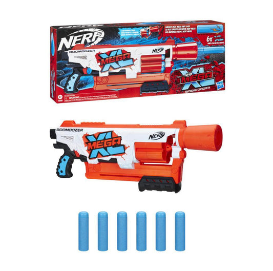 NERF MEGA XL BOOM DOZER BLASTER WITH XL 6-DART DRUM