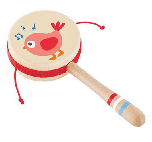 Twittering Bird Drum-shaped Rattle