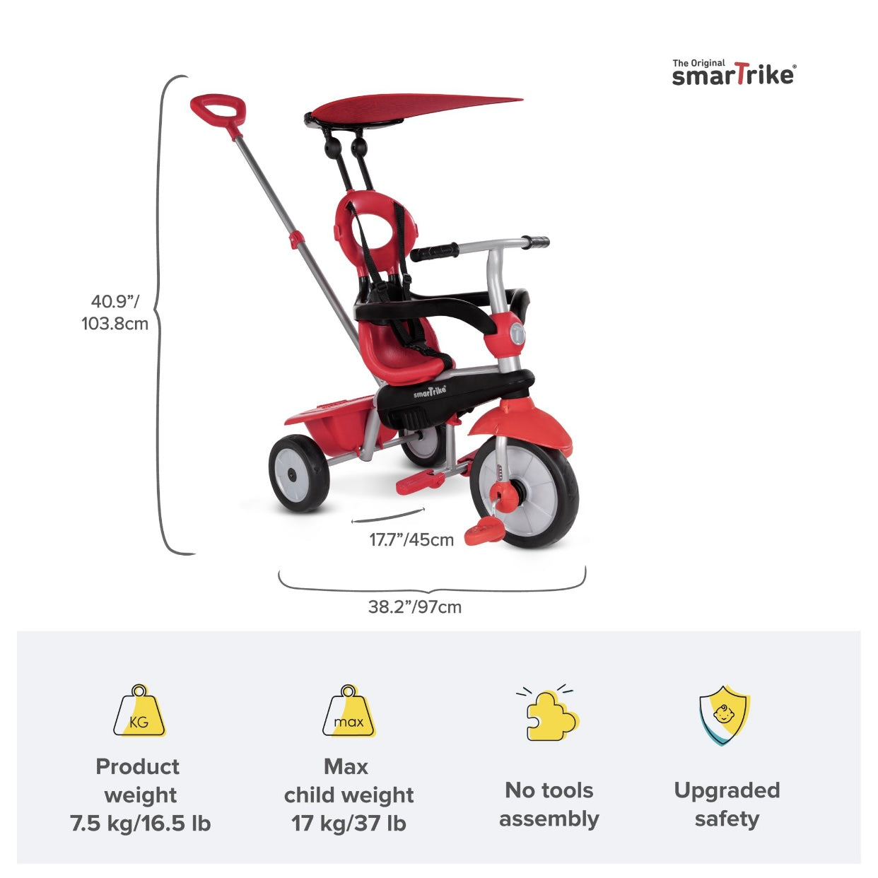 Smartrike zoom 4 store in 1 baby tricycle