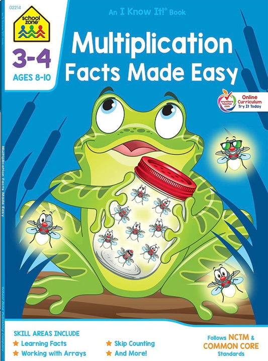 School Zone - Multiplication Facts Made Easy Workbook