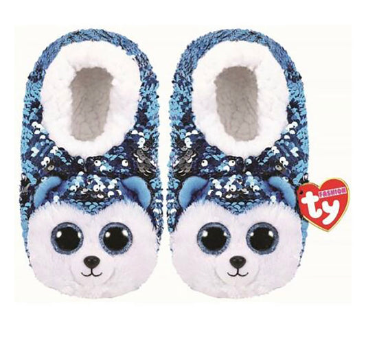 Ty Flippable Fashion Slipper Socks - Slush the Husky - El Mercado de Juguetes