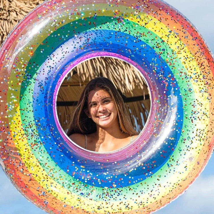 POOLCANDY CLASSIC RAINBOW JUMBO 48" GLITTER POOL TUBE – El Mercado De ...