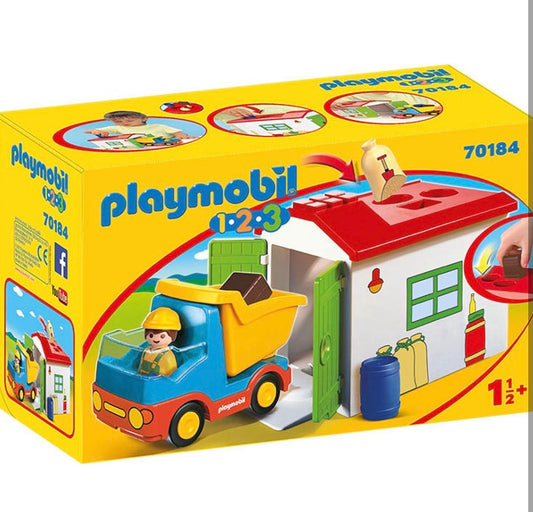 PLAYMOBIL 1.2.3 Construction Truck with Garage