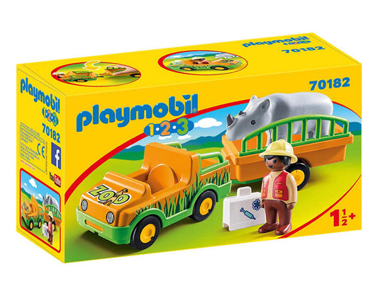 Playmobil Zoo Vehicle with Rhinoceros