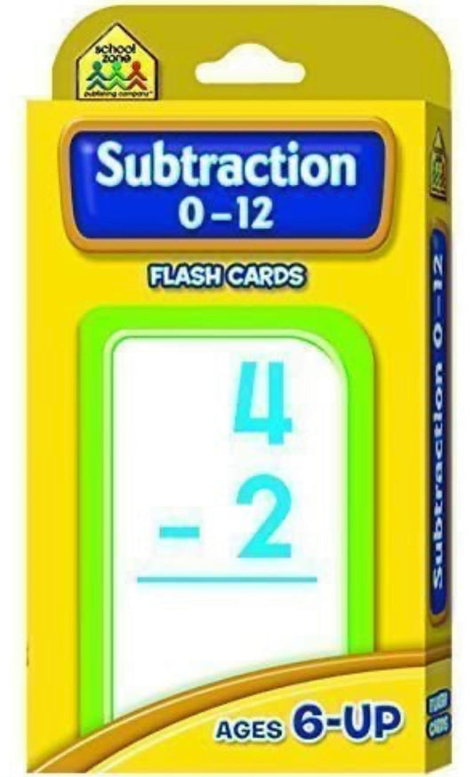 Subtraction 0-12 Flash Cards